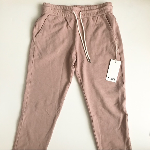 NWT MATE The Label Organic Terry Classic Jogger Size Small in Rose - Picture 5 of 7